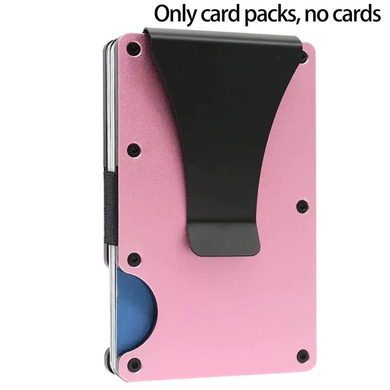 Porte-cartes de crédit ultra-fin en métal, portefeuille magique pour hommes et femmes, mini porte-ca