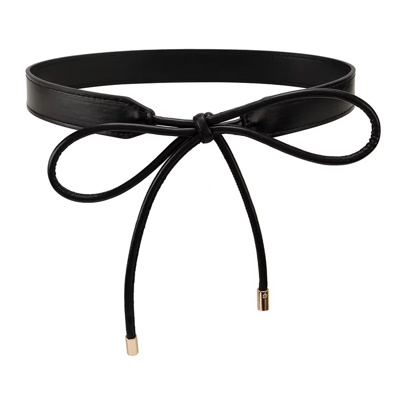 Ceinture pour femme, ceinture de robe ajustable à nœud, fine, adaptée aux fêtes, au port décontracté