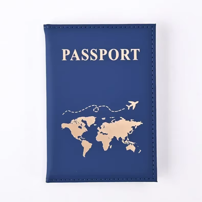 Porte-passeport en cuir pour femmes et hommes, organiseur de documents de voyage avec emplacements p