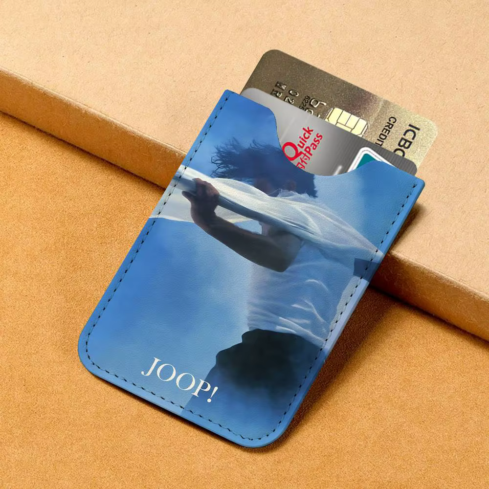 Portefeuille mini en cuir véritable pour homme avec logo J-Joop, ultra fin, pour cartes de crédit, c