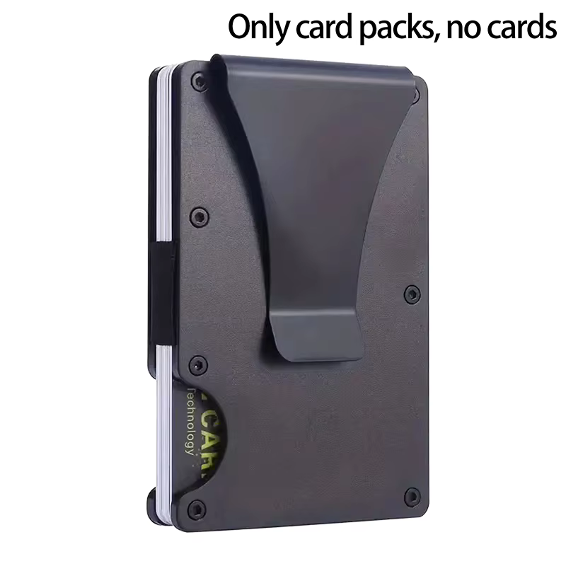 Portefeuille minimaliste pour hommes et femmes - Portefeuille RFID fin, résistant aux rayures, porte