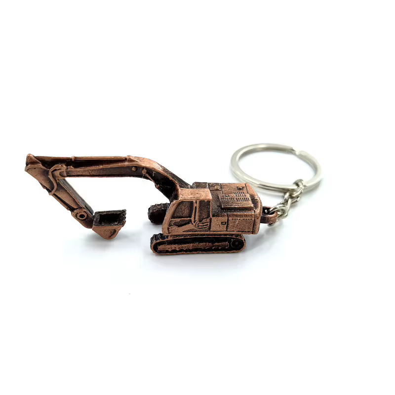 3D excavator keychain key ring digger key chain for men key holder creative portachiavi chaveiro lla