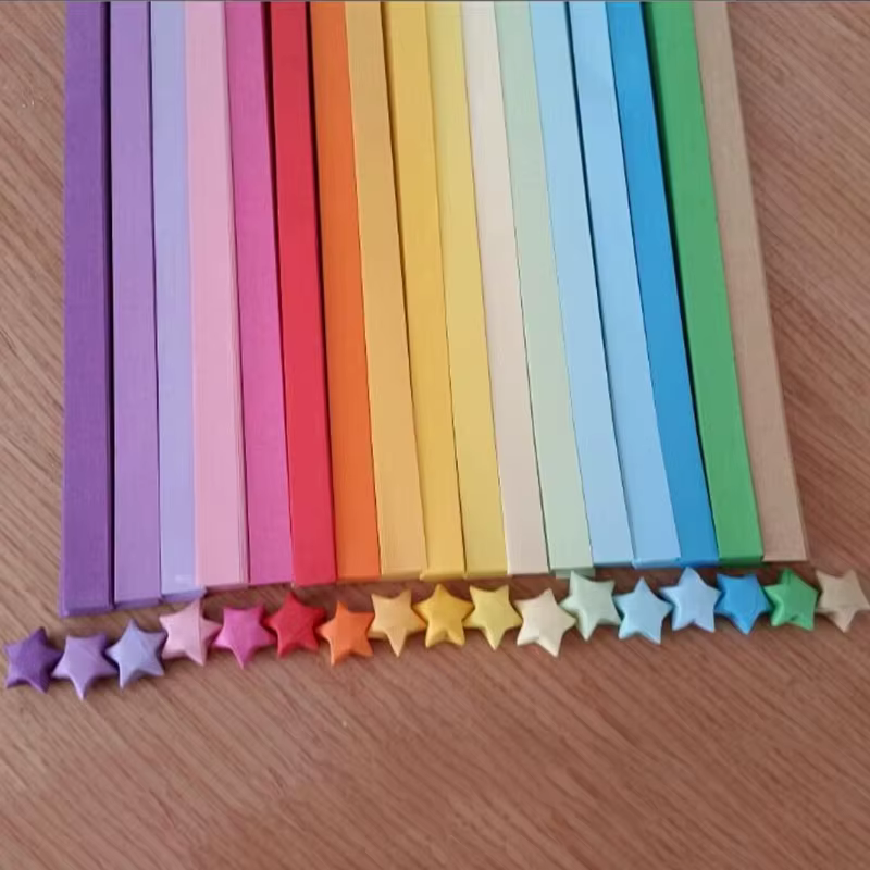 Origami Lucky Star rubans couleurs bandes papier pliant Kit Lucky Wish étoile décoration souhaitant