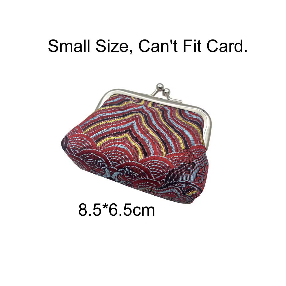 Porte-monnaie brodé vintage pour femme, porte-cartes, loquet créatif, pochette, cadeau de mariage po