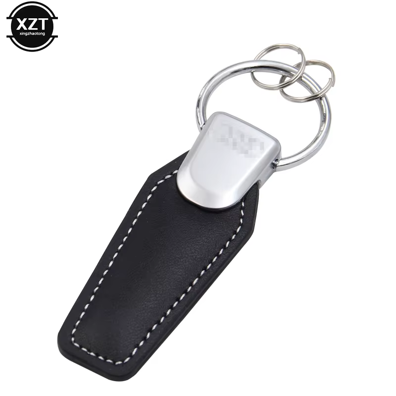Porte-clés de voiture en métal et cuir, avec Logo, pour Audi A3 A4 A5 A6 A7 Q2 Q3 Q5 Q7 Q8 RS Rline