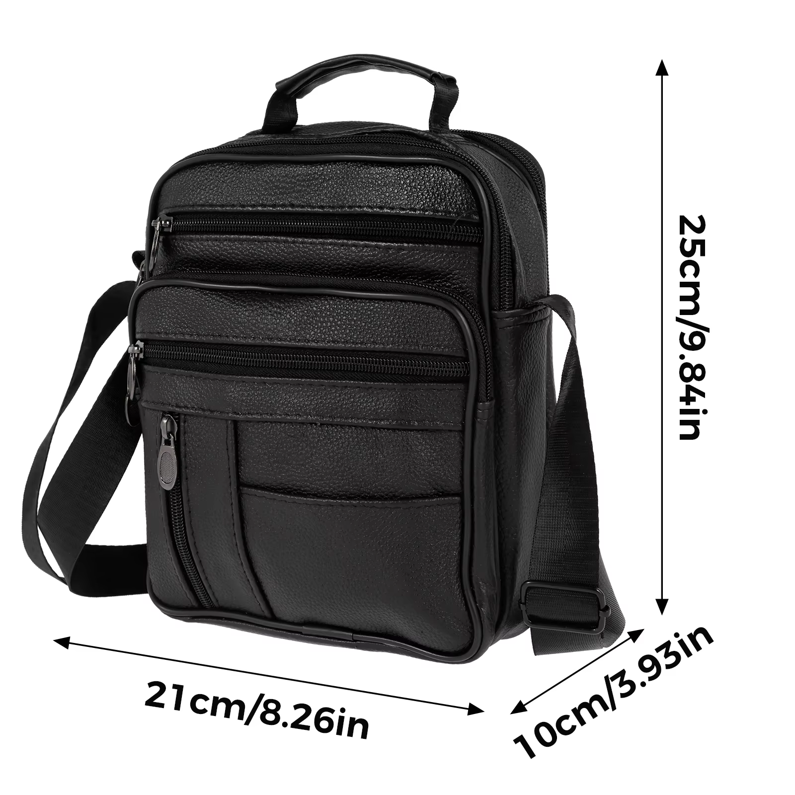 Sac à bandoulière en cuir pour hommes, petit sac à dos à bandoulière avec bretelles réglables, sac d