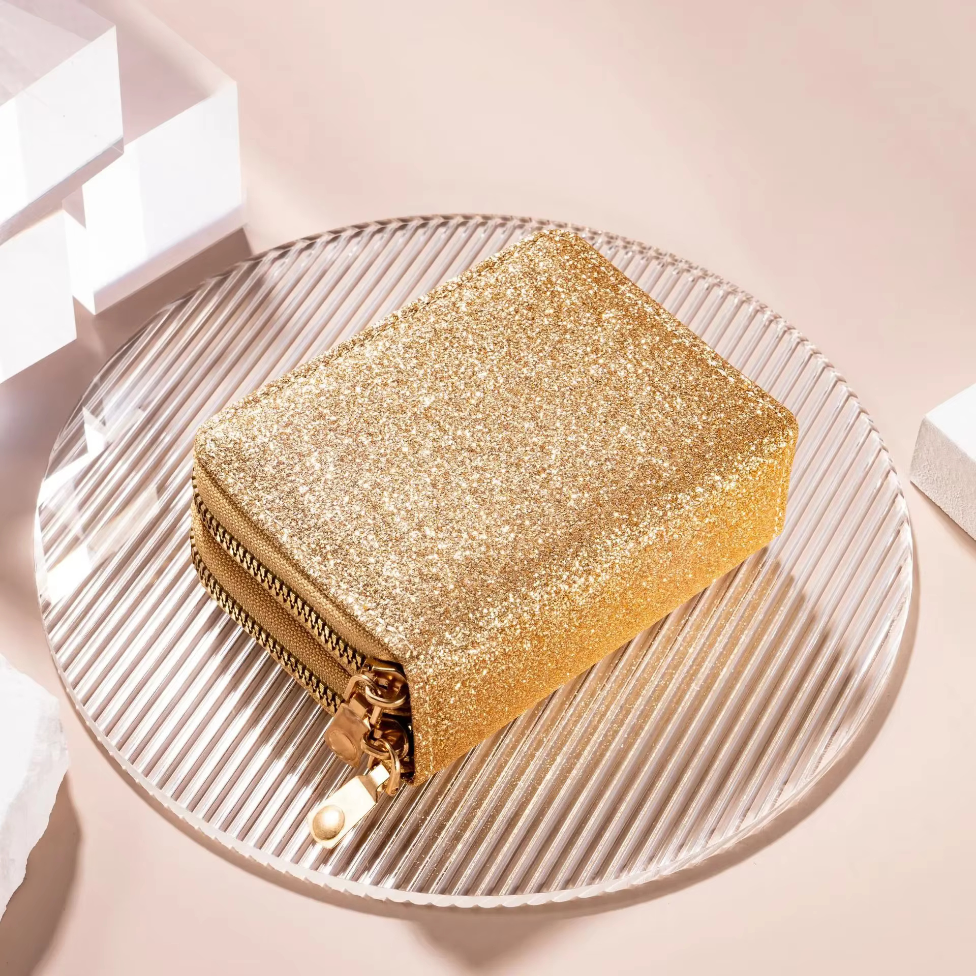 Portefeuille en cuir pour femmes, grande capacité, Double fermeture éclair, porte-cartes, fente mult