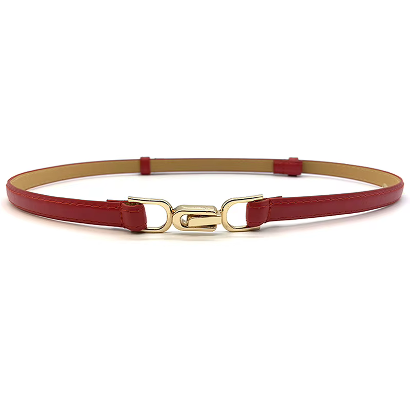 Ceinture fine en cuir pour femmes, Simple, à la mode, pour robe, taille fine réglable, avec boucle d