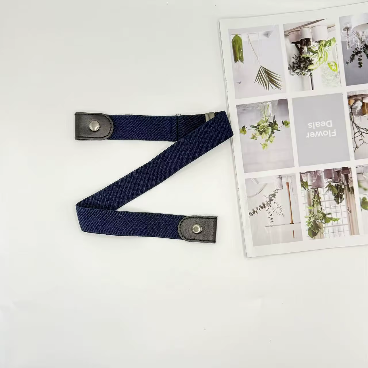 Ceinture simple et élégante pour femme, ceinture élastique pour homme, ceinture tissée invisible et 