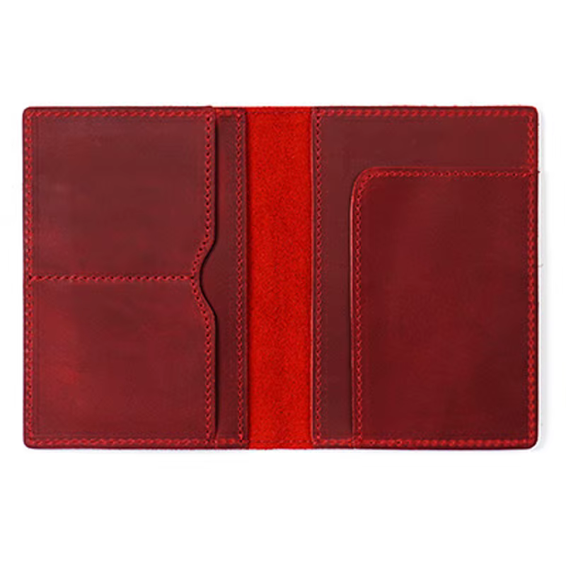 Porte-passeport en cuir véritable pour hommes, portefeuille de voyage Vintage, organisateur de docum