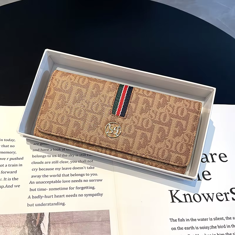 Portefeuille long en cuir véritable pour femmes, grande capacité, sac pour téléphone portable, porte
