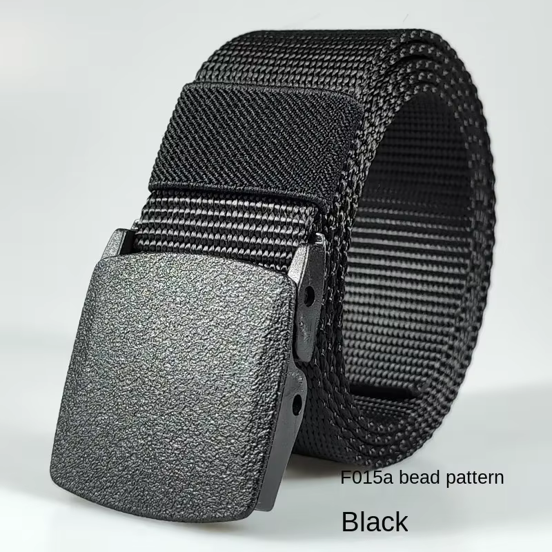 Ceinture en nylon à boucle automatique rouge pour hommes et femmes, ceinture en toile, sangle d'exté