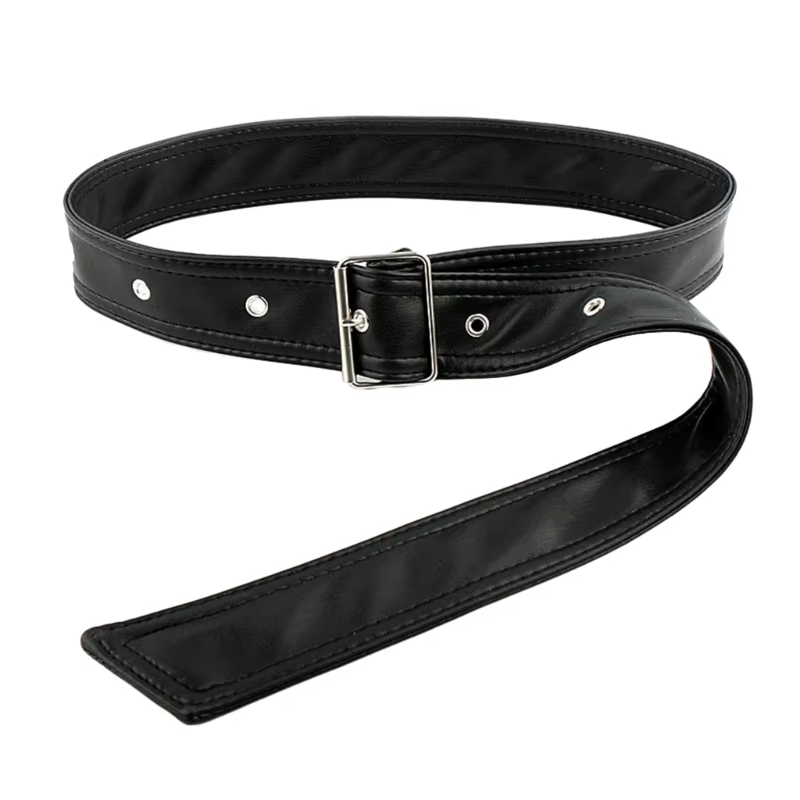 Ceinture de manteau en PU pour hommes et femmes, pardessus, ceinture de taille, ceinture punk, rempl