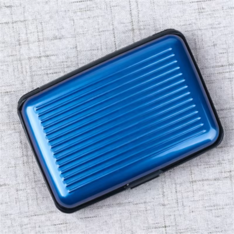 Porte-cartes de visite en aluminium pour hommes et femmes, boîte de rangement en métal pour cartes d