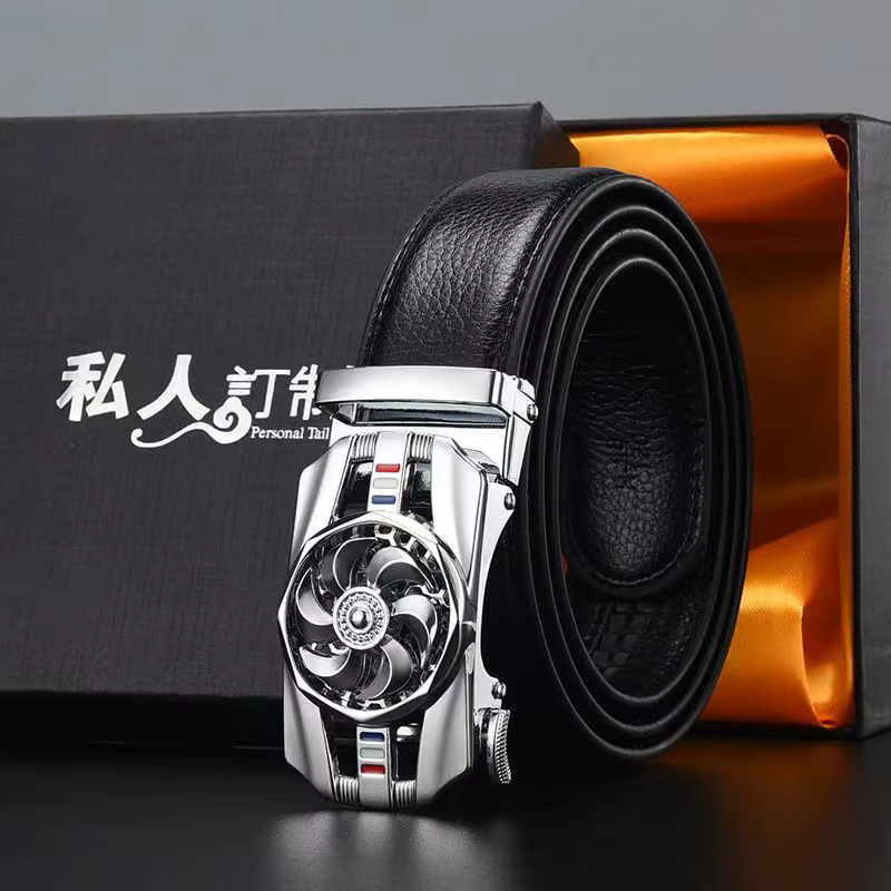 Matériel De ceinture pour hommes boucle rotative en métal ceinture en cuir De haute qualité hommes c