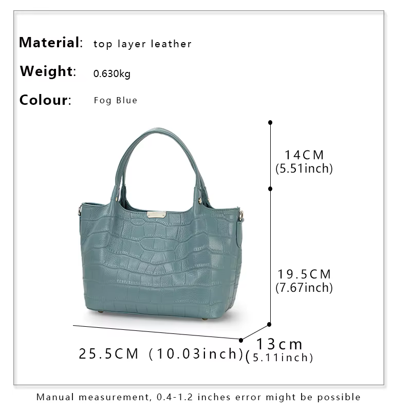 Fabriqué en peau de vache de haute qualité, le nouveau sac à main pour femme d'aiderani comprend un
