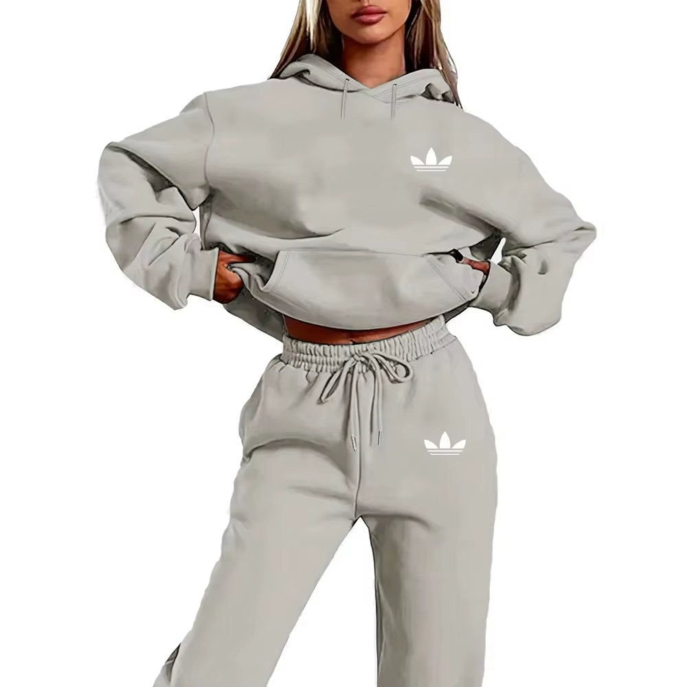 Ensemble sweat à capuche avec lettres imprimées pour femmes, vêtements Hip Hop de rue décontractés,