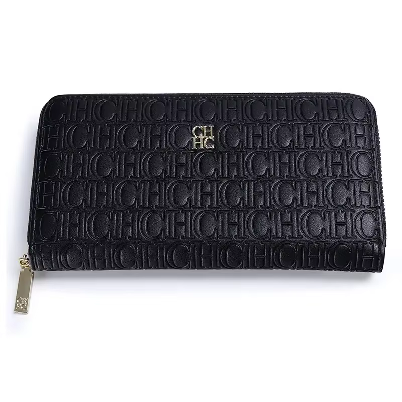 Portefeuille classique pour femme CH Fashion, design uni, lettres en relief, nouveau portefeuille de
