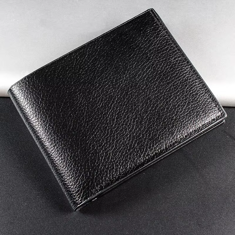 Portefeuille Homme en Cuir Artificiel Premium, Portefeuille Court Noir pour Hommes, Produit Premium,
