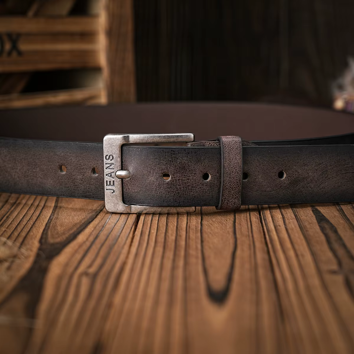 Une ceinture rétro décontractée pour hommes et femmes, style occidental! Ceinture en cuir PU avec bo