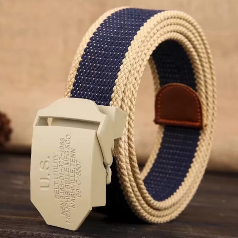 Ceinture tactique pour homme de style western vintage couleur camel, ceinture décontractée pour jean