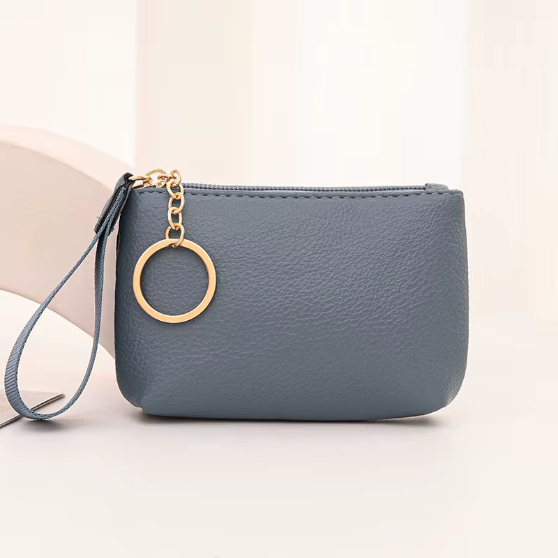Mini portefeuille en cuir PU, porte-monnaie, porte-clés, pochette de rangement pour cartes, pochette