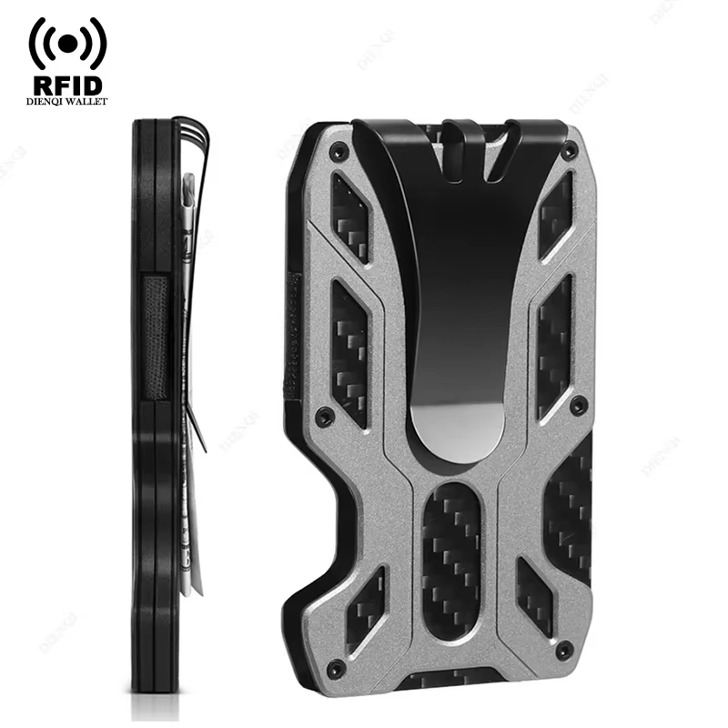 EDC portefeuilles porte-carte extérieur pratique tactique Magsafe hommes portefeuille en aluminium m