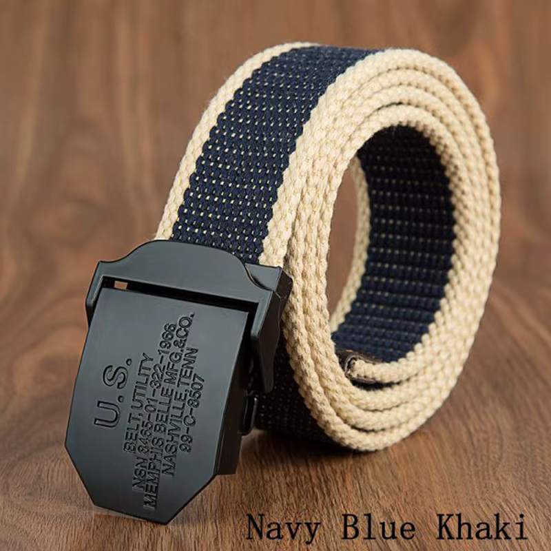 Ceinture noire pour homme avec boucle américaine, ceinture tactique de style western, ceinture extra