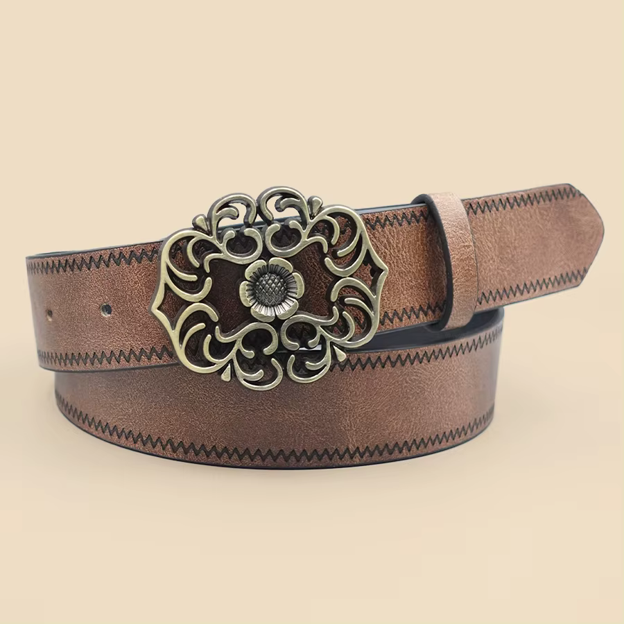 Ceinture classique de Style Denim occidental rétro, ceinture décontractée à la mode pour femmes, cei