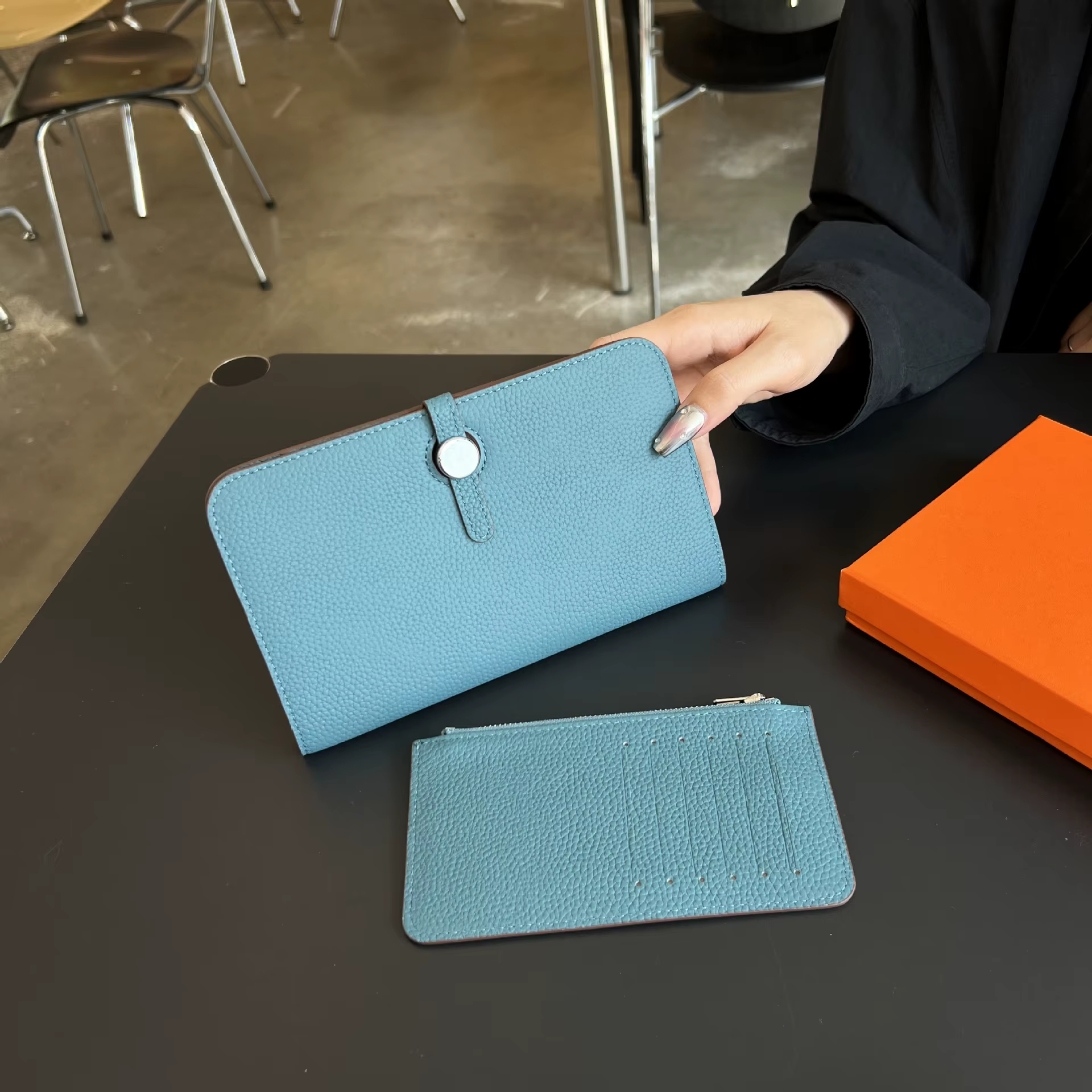 Portefeuille de cartes pour femmes, Design de luxe, 100% cuir véritable, porte-cartes pour dames, le