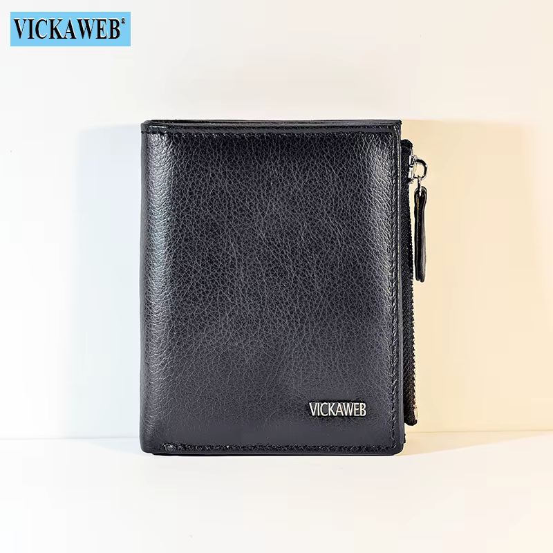 Portefeuille en cuir avec fermeture éclair pour femme, petit porte-monnaie, petit sac d'argent, soli
