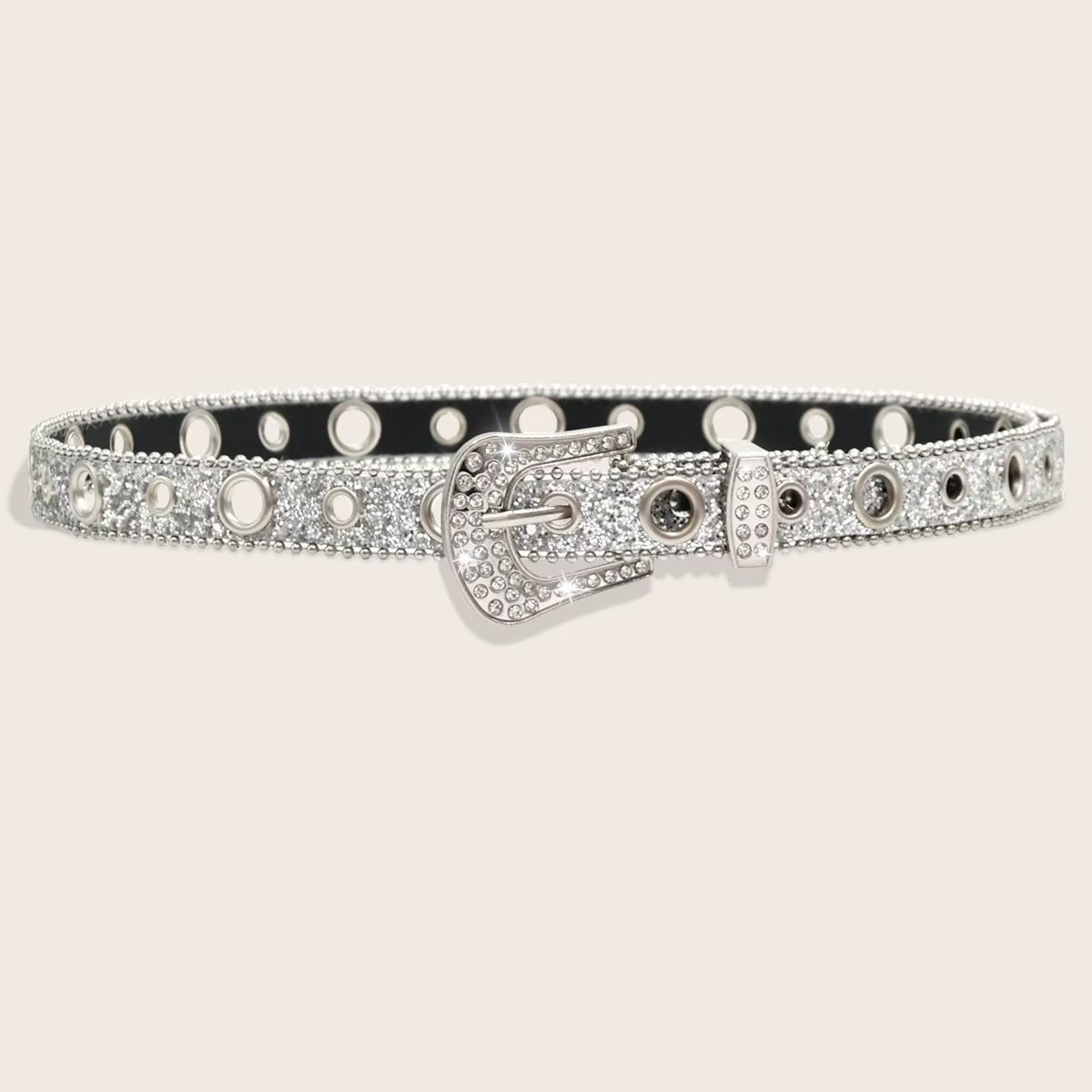 Ceinture Y2K en strass avec boucle à ardillon, design de niche pour femmes, ceinture tendance rétro 