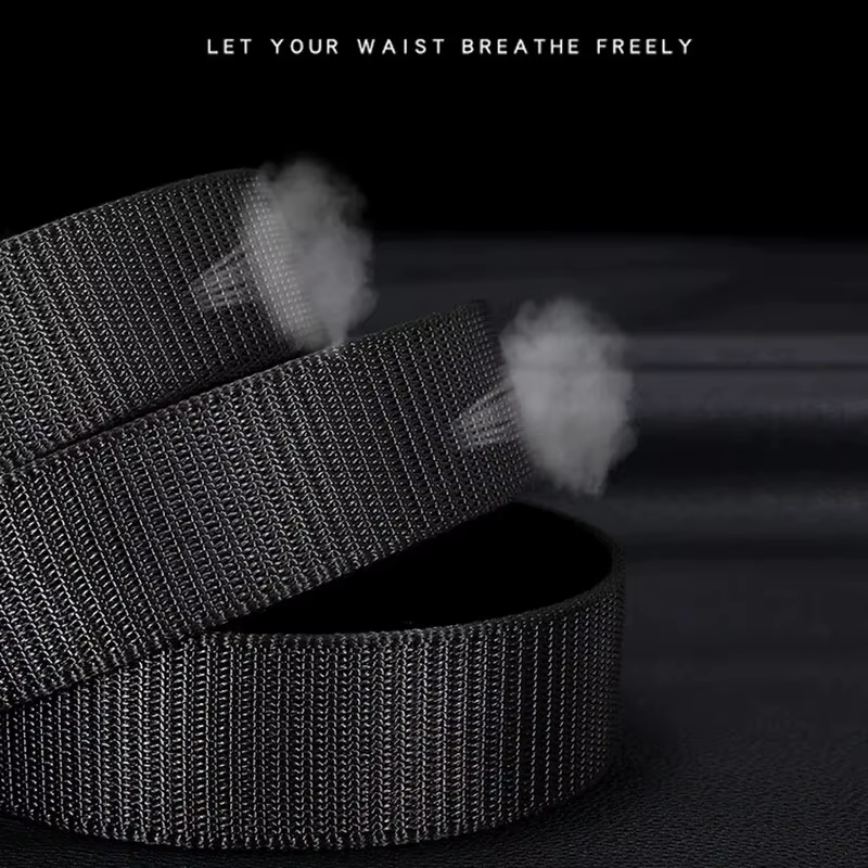 Ceinture de sport en toile automatique pour hommes, sangle en nylon, sangle en métal, travail en ple