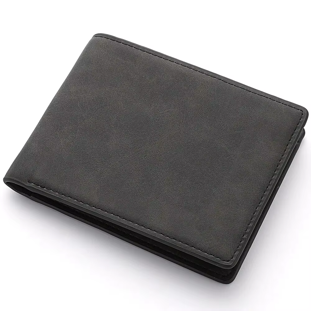 2023 Nouveau Portefeuille Hommes Court Dollar Clip Zipper Simple En Cuir Souple Léger