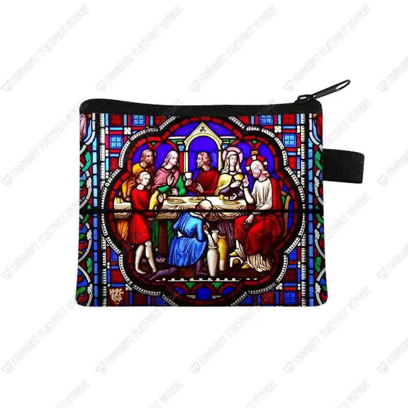 Porte-monnaie unisexe, porte-monnaie, icône religieuse, Super Atsem, Vintage, religieux, jésus, la v