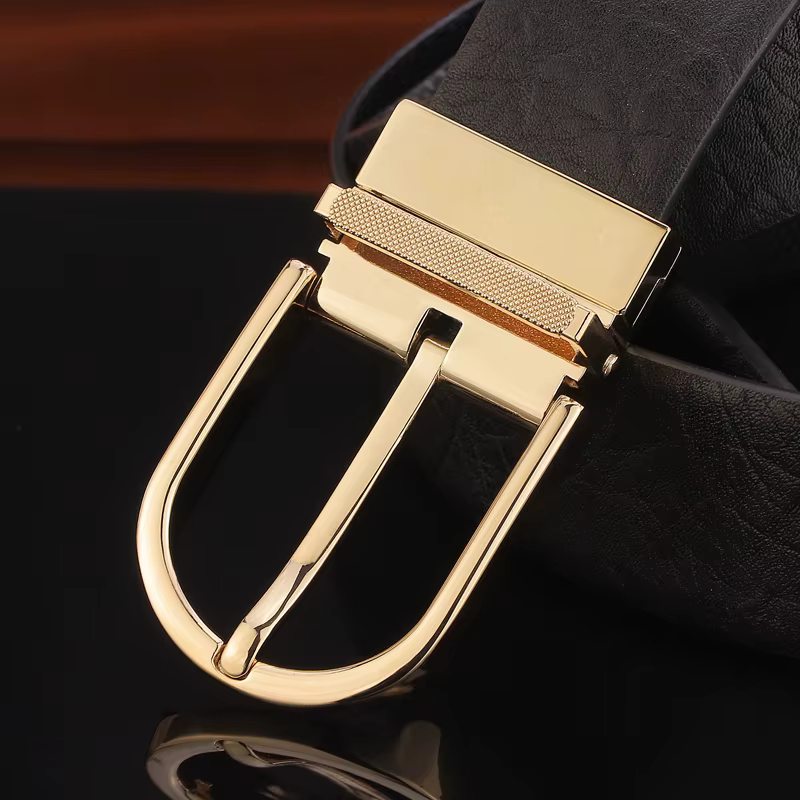 Classique mode boucle ardillon 3.3 cm ceintures hommes en cuir véritable haute qualité ceinture pour