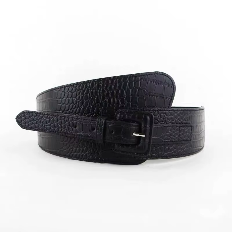 Ceinture élastique extra-large de style européen et américain pour femmes, ceinture de vêtement d'ex