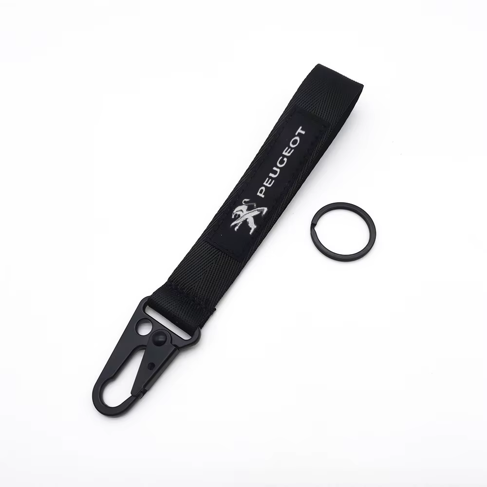 Porte-clés emblème de voiture pour Peugeot 206 307 308 3008 207 208 407 408 508 2008 5008, cordon de