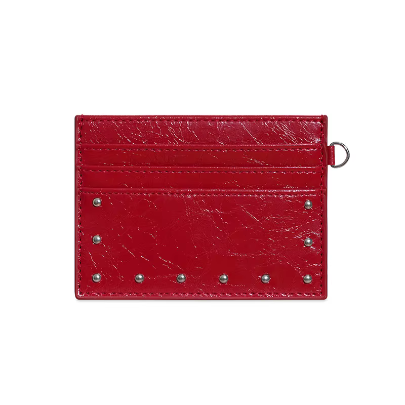Portefeuille porte-cartes minimaliste mince pour femmes, petit étui à cartes en cuir bloquant RFID a
