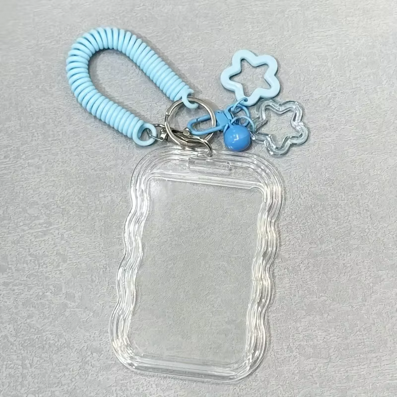 1 ensemble de porte-cartes d'identité rétractables robustes avec porte-clés et dragonne - Porte-cart