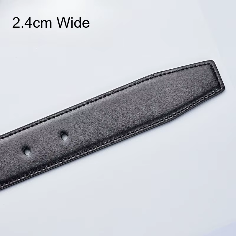 Ceinture en cuir véritable, largeur au choix 2.4, 2.8, 3.0, 3.2, 3.5, 3.8 cm, sans boucle, ceinture 