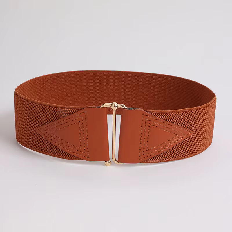 Ceinture avec ceinture élastique pour femmes, jupe décorative simple, manteau élastique polyvalent, 