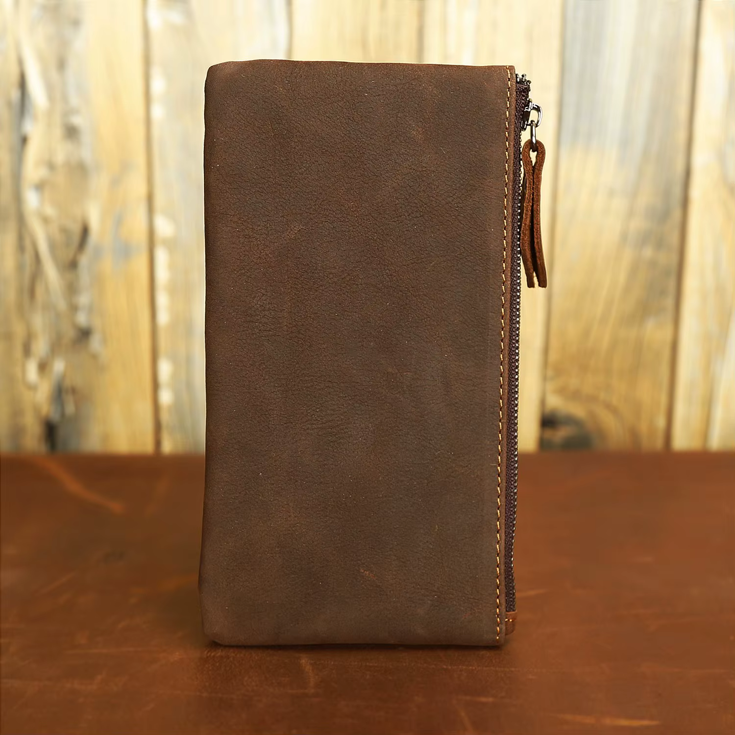 Portefeuille Slim en cuir véritable pour hommes et femmes, petit porte-monnaie de luxe Long pour dam