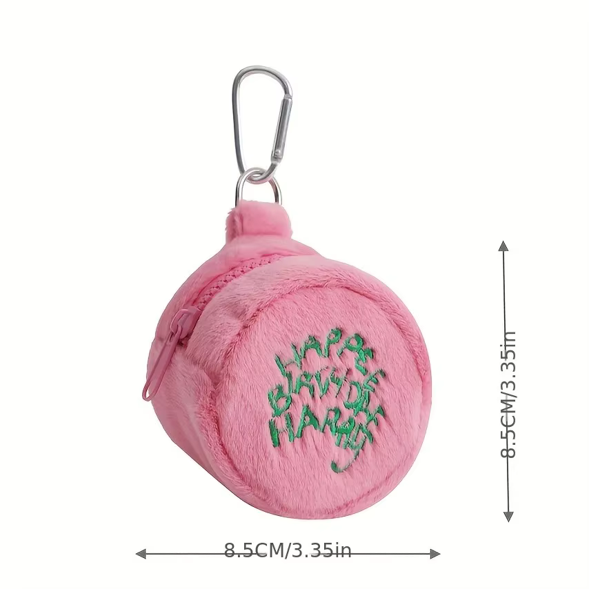 Mini porte-monnaie rose, sac de rangement pour cordon d'écouteurs, sac de rangement pour points Kawa