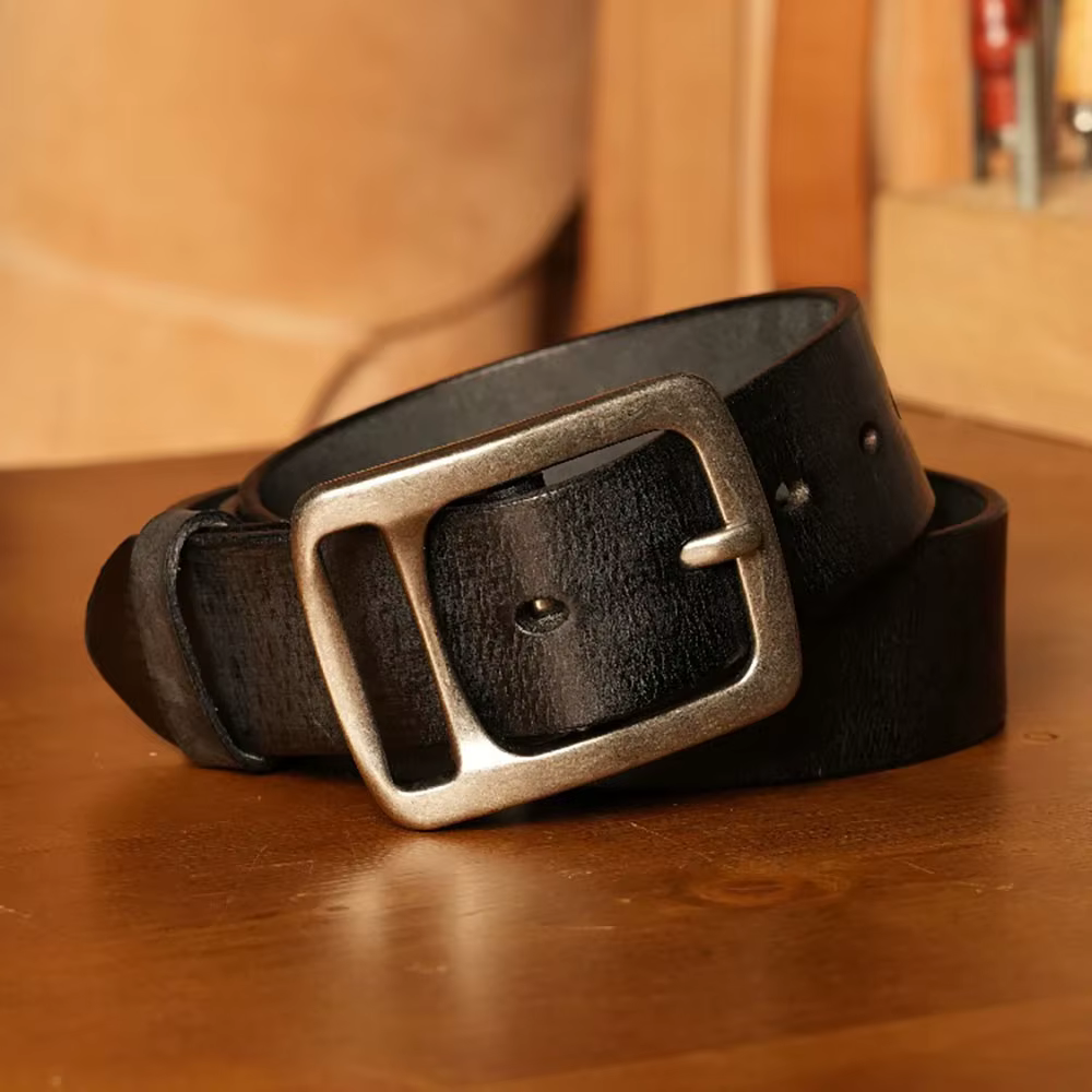 Ceinture rétro à la mode pour hommes, cuir Top Mars, idéale pour les occasions décontractées et form