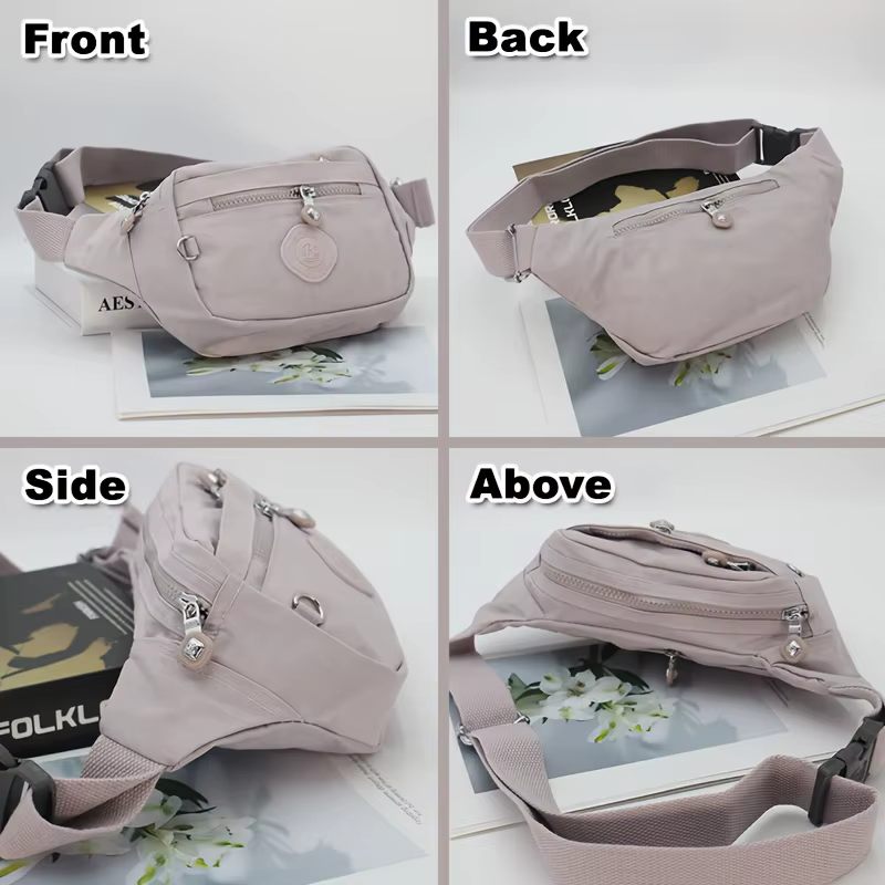Sac à bandoulière pour femme, sac de poitrine en nylon de haute qualité, bandoulière réglable, plusi