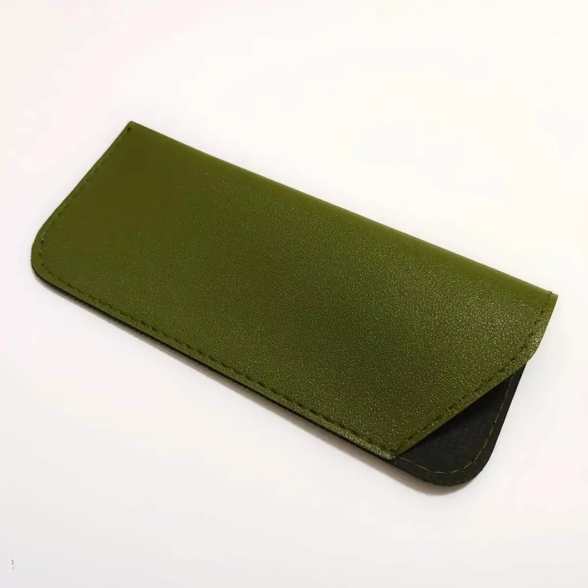 1pc Étui à lunettes souple en cuir PU tendance, étui à lunettes de lecture, housse de protection por