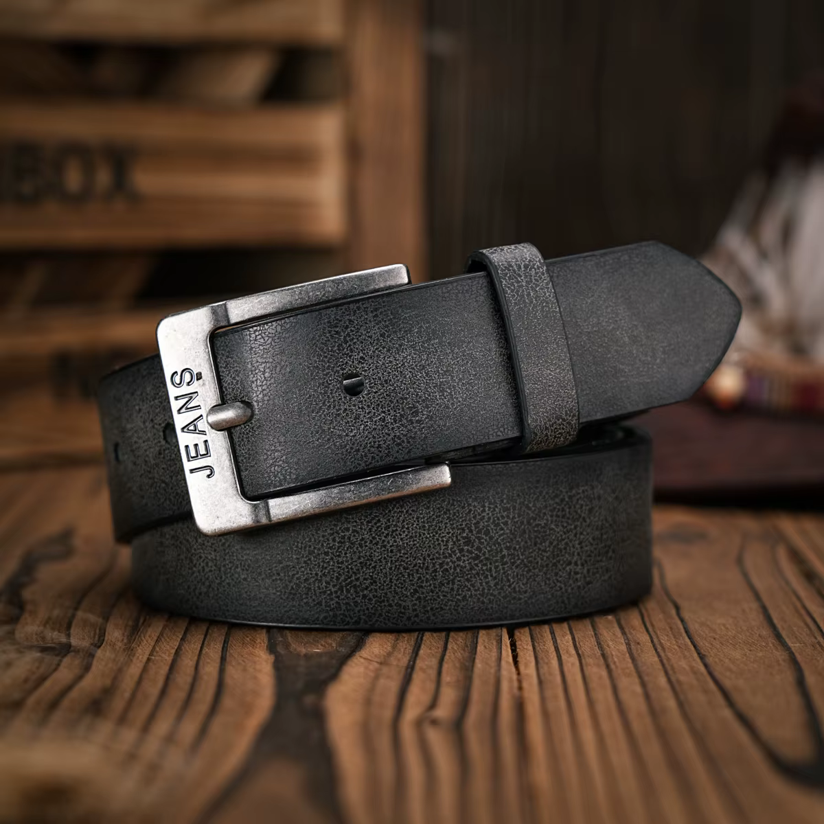 Une ceinture rétro décontractée pour hommes et femmes, style occidental! Ceinture en cuir PU avec bo