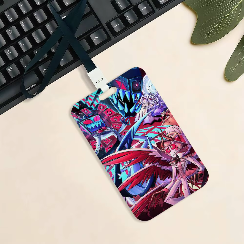 Porte-cartes Anime H-Hazbin H-HotelS, étui pour cartes bancaires, cartes de crédit, cartes d'étudian