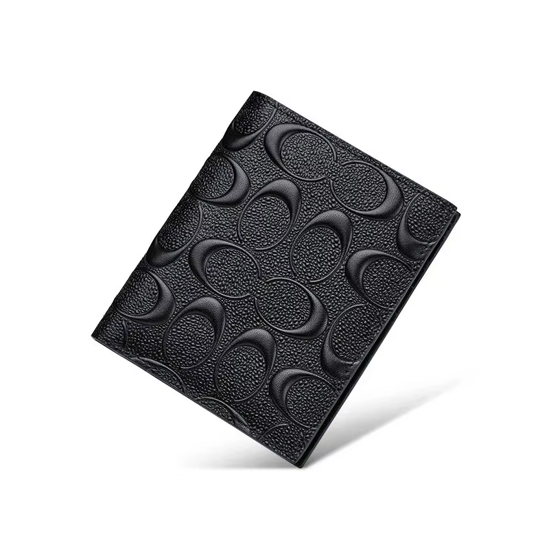 Portefeuille court pour homme Paul King en cuir véritable, porte-cartes de permis de conduire fin, p
